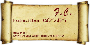 Feinsilber Cézár névjegykártya